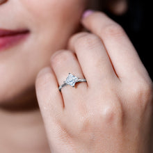 Load image into Gallery viewer, 1.25 CT Princess Cut Lab Grown Diamond Solitaire Engagement Ring