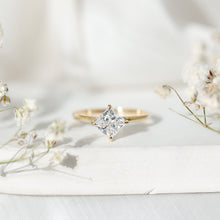 Load image into Gallery viewer, 1.25 CT Princess Cut Lab Grown Diamond Solitaire Engagement Ring