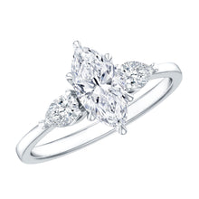 Load image into Gallery viewer, Certified Lab Grown Diamond Three Stone Engagement Ring for Women