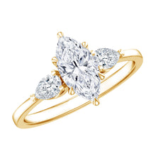 Load image into Gallery viewer, Certified Lab Grown Diamond Three Stone Engagement Ring for Women