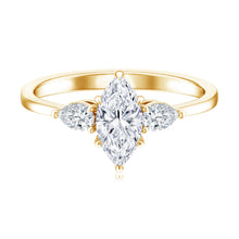 Load image into Gallery viewer, Certified Lab Grown Diamond Three Stone Engagement Ring for Women