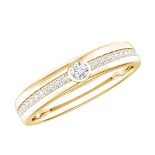 Load image into Gallery viewer, Bezel Set Diamond Unisex Wedding Band