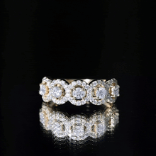Load image into Gallery viewer, Certified Round Cut Moissanite Halo Classic Band Ring