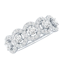 Load image into Gallery viewer, Certified Round Cut Moissanite Halo Classic Band Ring