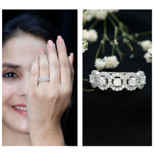 Load image into Gallery viewer, Certified Round Cut Moissanite Halo Classic Band Ring