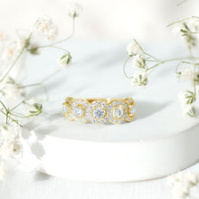 Load image into Gallery viewer, Certified Round Cut Moissanite Halo Classic Band Ring