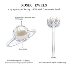 Load image into Gallery viewer, Cultured 7.4 Carat Freshwater Pearl Solitaire Engagement Ring
