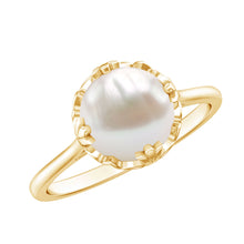 Load image into Gallery viewer, Cultured 7.4 Carat Freshwater Pearl Solitaire Engagement Ring