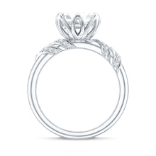 Load image into Gallery viewer, 3 Carat Asscher Cut Moissanite Solitaire Engagement Ring in Petal Prong Setting