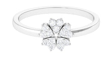 Load image into Gallery viewer, Natural Diamond Flower Promise Ring