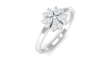 Load image into Gallery viewer, Natural Diamond Flower Promise Ring
