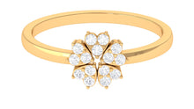 Load image into Gallery viewer, Natural Diamond Flower Promise Ring