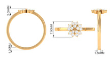 Load image into Gallery viewer, Natural Diamond Flower Promise Ring