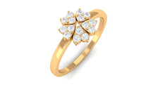 Load image into Gallery viewer, Natural Diamond Flower Promise Ring