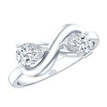 Load image into Gallery viewer, Lab Grown Diamond Toi Et Moi Promise Ring with Infinity Knot