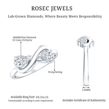 Load image into Gallery viewer, Lab Grown Diamond Toi Et Moi Promise Ring with Infinity Knot