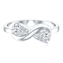 Load image into Gallery viewer, Lab Grown Diamond Toi Et Moi Promise Ring with Infinity Knot