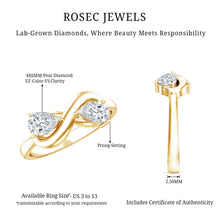 Load image into Gallery viewer, Lab Grown Diamond Toi Et Moi Promise Ring with Infinity Knot