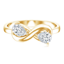Load image into Gallery viewer, Lab Grown Diamond Toi Et Moi Promise Ring with Infinity Knot