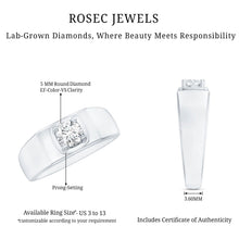 Load image into Gallery viewer, Brilliant Cut Lab Grown Diamond Engagement Ring for Men