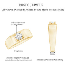 Load image into Gallery viewer, Brilliant Cut Lab Grown Diamond Engagement Ring for Men