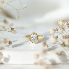 Load image into Gallery viewer, Certified 6X8 MM Lab Grown Diamond Bezel Set Engagement Ring