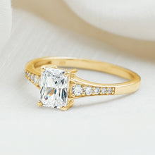 Load image into Gallery viewer, Brilliant Cut 7X5 MM Lab Grown Diamond Emerald Cut Engagement Ring