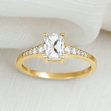 Load image into Gallery viewer, Brilliant Cut 7X5 MM Lab Grown Diamond Emerald Cut Engagement Ring