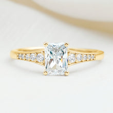 Load image into Gallery viewer, Brilliant Cut 7X5 MM Lab Grown Diamond Emerald Cut Engagement Ring