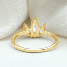Load image into Gallery viewer, Marquise Cut Lab Grown Diamond 3 Stone Engagement Ring