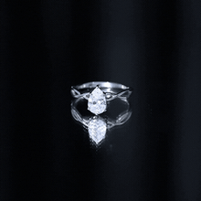 Load image into Gallery viewer, Lab Grown Diamond Pear Engagement Ring with Infinity Band