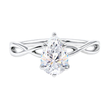Load image into Gallery viewer, Lab Grown Diamond Pear Engagement Ring with Infinity Band
