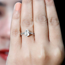 Load image into Gallery viewer, Lab Grown Diamond Pear Engagement Ring with Infinity Band