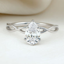 Load image into Gallery viewer, Lab Grown Diamond Pear Engagement Ring with Infinity Band