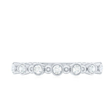 Load image into Gallery viewer, Real Diamond Stackable Eternity Ring with Beaded Details