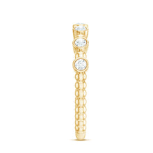 Load image into Gallery viewer, Real Diamond Stackable Eternity Ring with Beaded Details