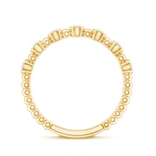 Load image into Gallery viewer, Real Diamond Stackable Eternity Ring with Beaded Details