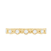 Load image into Gallery viewer, Real Diamond Stackable Eternity Ring with Beaded Details