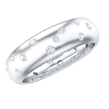 Load image into Gallery viewer, Scatter Moissanite Wedding Wide Band Ring