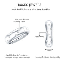 Load image into Gallery viewer, Scatter Moissanite Wedding Wide Band Ring