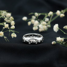 Load image into Gallery viewer, Scatter Moissanite Wedding Wide Band Ring