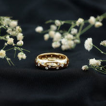 Load image into Gallery viewer, Scatter Moissanite Wedding Wide Band Ring