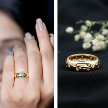 Load image into Gallery viewer, Scatter Moissanite Wedding Wide Band Ring