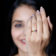 Load image into Gallery viewer, Natural Multi Gemstone Promise Ring for Women