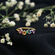 Load image into Gallery viewer, Natural Multi Gemstone Promise Ring for Women