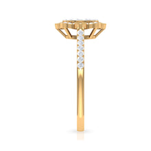 Load image into Gallery viewer, 3/4 CT Diamond Solitaire Illusion Art Deco Ring