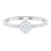 Load image into Gallery viewer, Certified Diamond Engagement Ring in Illusion Setting
