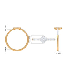 Load image into Gallery viewer, Certified Diamond Engagement Ring in Illusion Setting