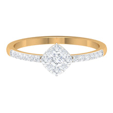 Load image into Gallery viewer, Certified Diamond Engagement Ring in Illusion Setting