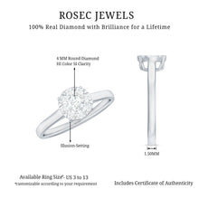 Load image into Gallery viewer, Natural Diamond Promise Ring in Illusion Set